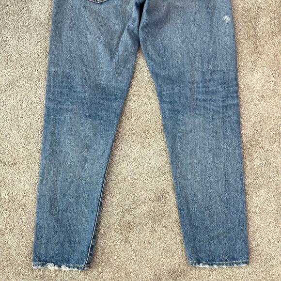 Moussy Vintage Bowie Tapered Mid-Rise Distressed 100% Cotton Jeans (Sz 27) - Picture 10 of 11